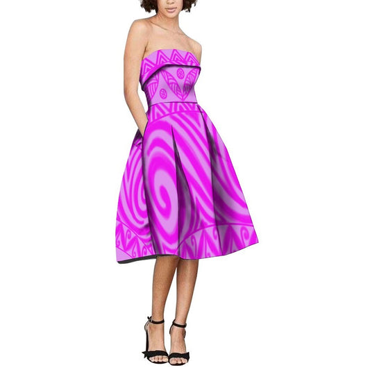 Robe cocktail Ana rose